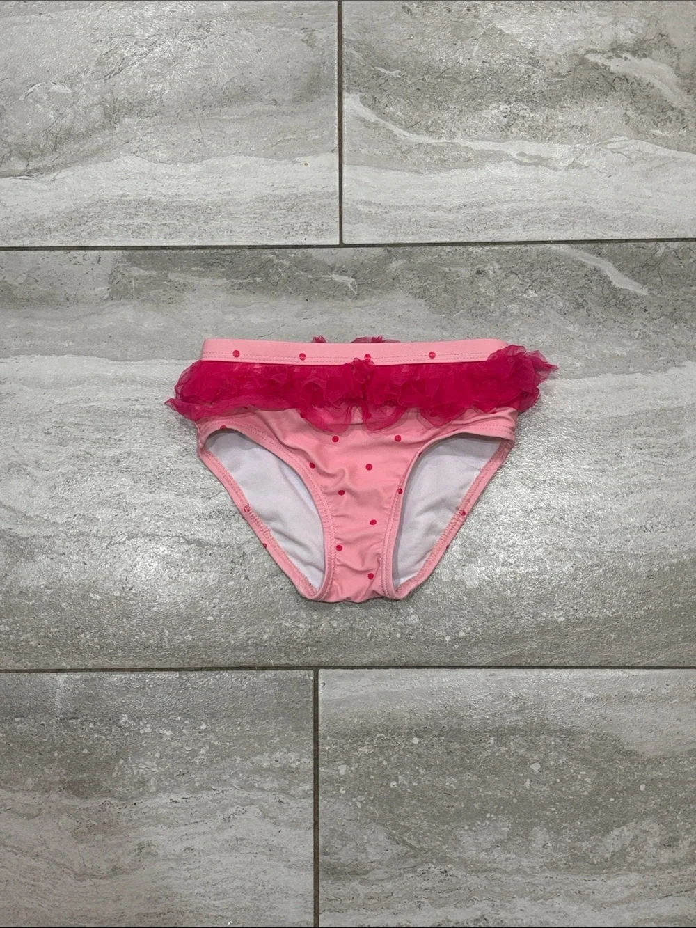 Disney Pink Polka Dot Ruffle Bikini Bottom